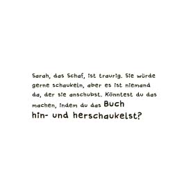 Innenansicht von „Schaukel das Schaf“