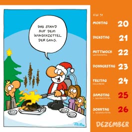 Innenansicht von „Shit happens! Postkartenkalender 2027“