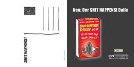 Innenansicht von „Shit happens! Postkartenkalender 2027“