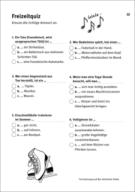 Innenansicht von „Spaß- und Rätselblock“