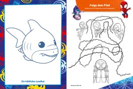 Innenansicht von „Spidey und seine Super-Freunde: Mein Mal- und Stickerspaß“