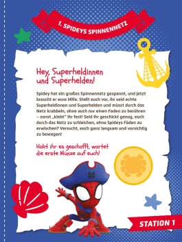 Innenansicht von „Spidey und seine Super-Freunde: Meine coole Schnitzeljagd“