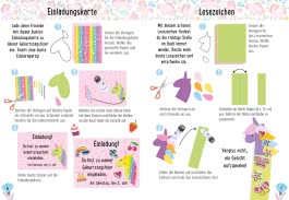Bastelset für Kinder: Sticker-Bastelset: Glitzer-Einhörner