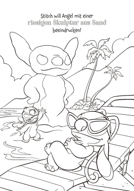 Innenansicht von „Stitch: Lustige Abenteuer zum Ausmalen“