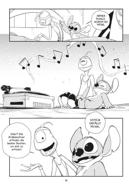 Innenansicht von „Stitch reist in der Zeit 1“