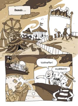 Innenansicht von „Taxi & Gretel und der Jahrmarkt des Grauens“