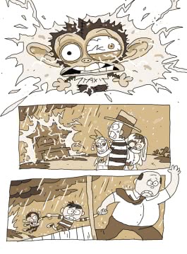 Innenansicht von „Taxi & Gretel und der Jahrmarkt des Grauens“