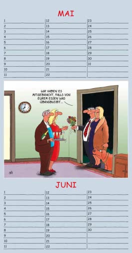 Innenansicht von „Uli Stein Geburtstagskalender 2026: Wandkalender“