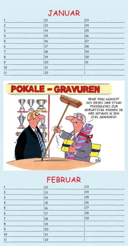 Innenansicht von „Uli Stein Geburtstagskalender 2026: Wandkalender“