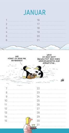 Innenansicht von „Uli Stein Geburtstagskalender 2027: Wandkalender“