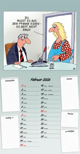 Innenansicht von „Uli Stein Küchenkalender 2026: Monatskalender für die Wand“