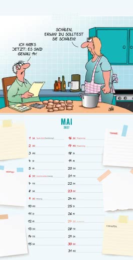 Innenansicht von „Uli Stein Küchenkalender 2027: Monatskalender für die Wand“