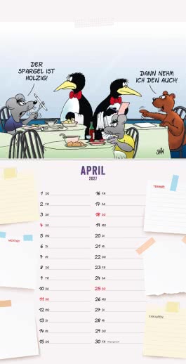 Innenansicht von „Uli Stein Küchenkalender 2027: Monatskalender für die Wand“