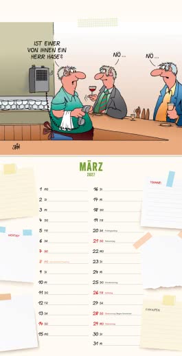 Innenansicht von „Uli Stein Küchenkalender 2027: Monatskalender für die Wand“