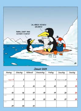 Uli Stein Lehrer Eltern Schüler Kalender 2024: Monatskalender für die Wand
