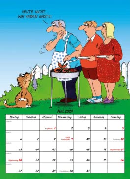 Uli Stein Männer Kalender 2024: Monatskalender für die Wand