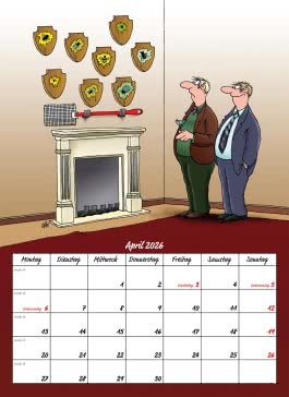 Innenansicht von „Uli Stein Männer Kalender 2026: Monatskalender für die Wand“