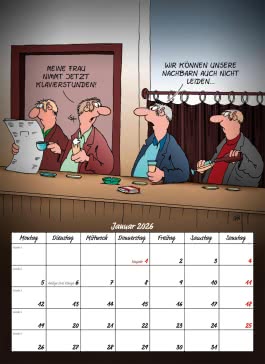 Innenansicht von „Uli Stein Männer Kalender 2026: Monatskalender für die Wand“