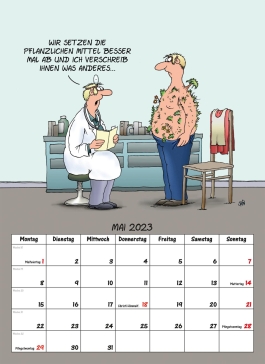 Uli Stein – Gesund & Fit Kalender 2023: Monatskalender für die Wand