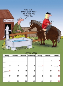 Uli Stein – Gesund & Fit Kalender 2023: Monatskalender für die Wand