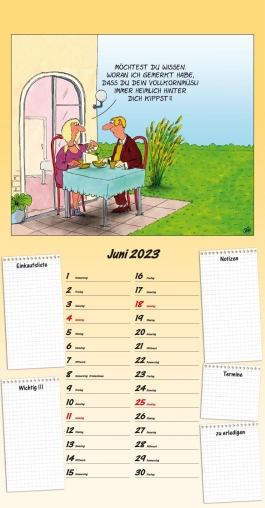 Uli Stein – Küchenkalender 2023: Monatskalender für die Wand