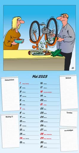 Uli Stein – Küchenkalender 2023: Monatskalender für die Wand