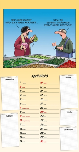 Uli Stein – Küchenkalender 2023: Monatskalender für die Wand