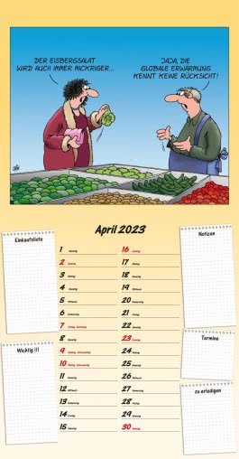 Uli Stein – Küchenkalender 2023: Monatskalender für die Wand
