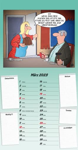 Uli Stein – Küchenkalender 2023: Monatskalender für die Wand