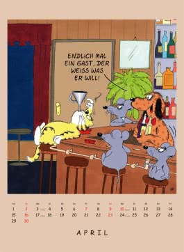Uli Stein – Tierisch großer Kalender 2023: Monatskalender für die Wand im Großformat