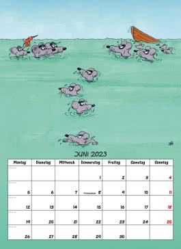 Uli Stein – Tierische Zeiten 2023: Monatskalender für die Wand