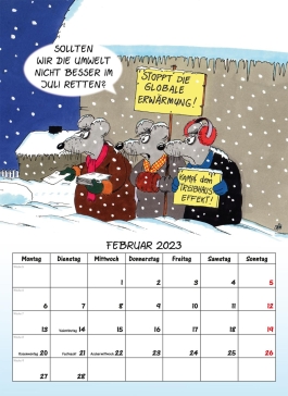Uli Stein – Tierische Zeiten 2023: Monatskalender für die Wand