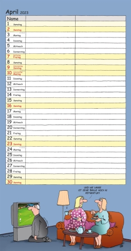 Uli Stein – Timer für zwei 2023: Monatskalender für die Wand