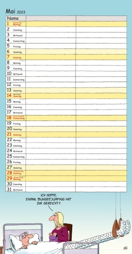 Uli Stein – Timer für zwei 2023: Monatskalender für die Wand