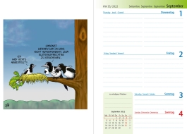 Uli Stein – Wochenkalender 2023: Taschenkalender mit Spiralbindung und Gummiband