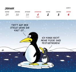 Innenansicht von „Uli Stein Postkartenkalender 2026“