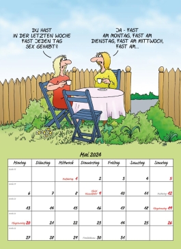 Uli Stein Rentnerkalender 2024: Monatskalender für die Wand