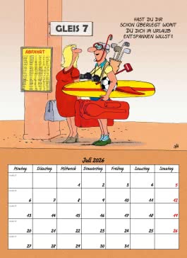 Uli Stein Rentnerkalender 2026: Monatskalender für die Wand