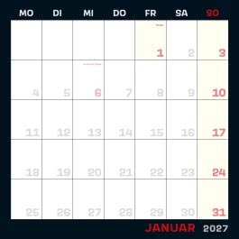 Innenansicht von „Uli Stein Schwarzer Kalender 2027: Monatskalender für die Wand“