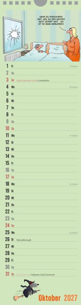 Innenansicht von „Uli Stein Streifenkalender 2027: Monatskalender für die Wand“