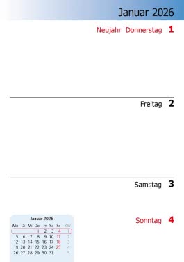 Innenansicht von „Uli Stein Taschenkalender 2026“