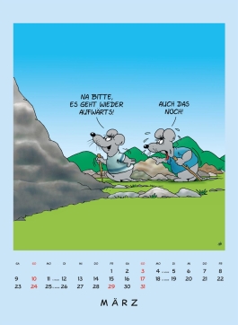 Uli Stein Tierisch großer Kalender 2024: Monatskalender für die Wand im Großformat
