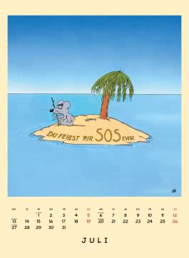 Uli Stein Tierisch großer Kalender 2026: Monatskalender für die Wand im Großformat