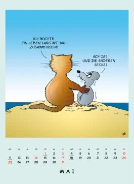 Innenansicht von „Uli Stein Tierisch großer Kalender 2026: Monatskalender für die Wand im Großformat“