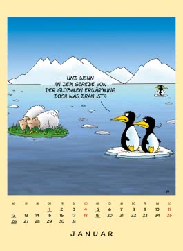 Innenansicht von „Uli Stein Tierisch großer Kalender 2026: Monatskalender für die Wand im Großformat“