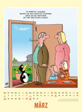 Innenansicht von „Uli Stein Tierisch großer Kalender 2027: Monatskalender für die Wand im Großformat“