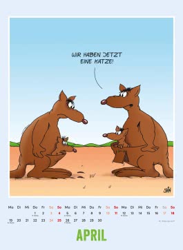 Innenansicht von „Uli Stein Tierisch großer Kalender 2027: Monatskalender für die Wand im Großformat“