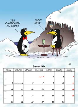 Innenansicht von „Uli Stein Tierische Zeiten 2026: Monatskalender für die Wand“
