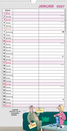 Innenansicht von „Uli Stein Timer für zwei 2027: Monatskalender für die Wand“