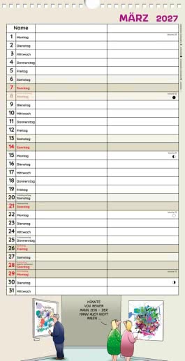Innenansicht von „Uli Stein Timer für zwei 2027: Monatskalender für die Wand“
